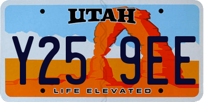 UT license plate Y259EE