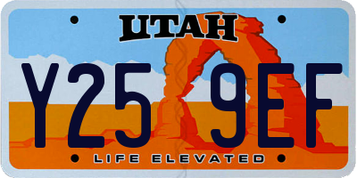 UT license plate Y259EF