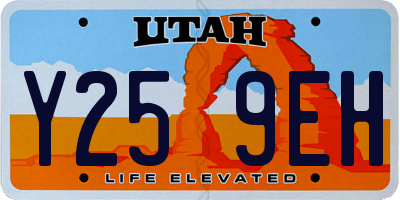 UT license plate Y259EH