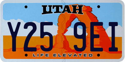 UT license plate Y259EI
