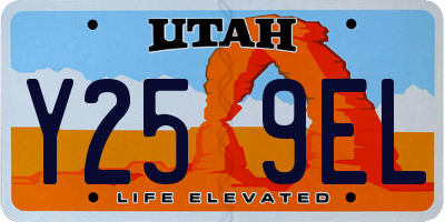 UT license plate Y259EL
