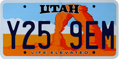 UT license plate Y259EM