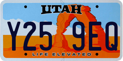 UT license plate Y259EQ