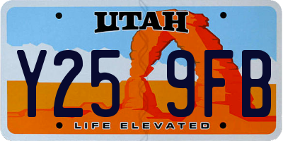 UT license plate Y259FB