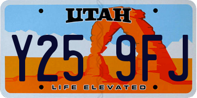 UT license plate Y259FJ