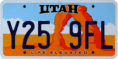 UT license plate Y259FL