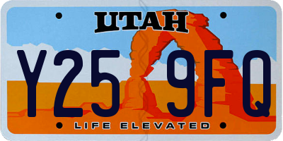 UT license plate Y259FQ