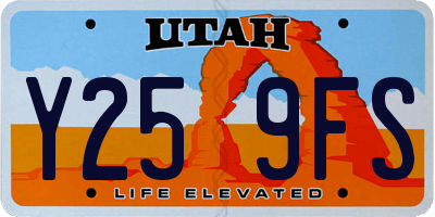 UT license plate Y259FS