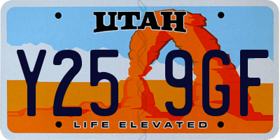 UT license plate Y259GF