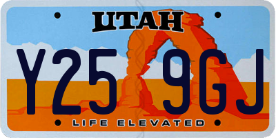 UT license plate Y259GJ