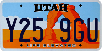 UT license plate Y259GU