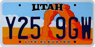 UT license plate Y259GW