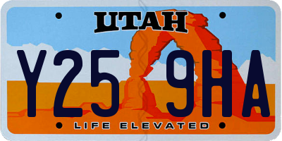 UT license plate Y259HA