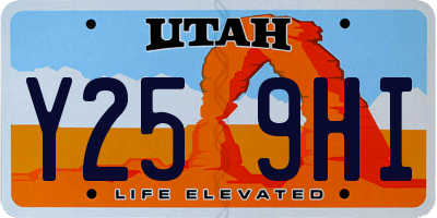UT license plate Y259HI