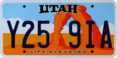 UT license plate Y259IA