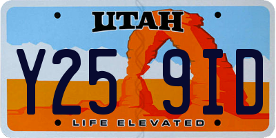 UT license plate Y259ID