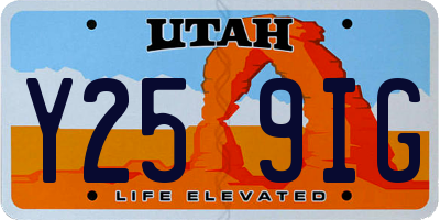UT license plate Y259IG
