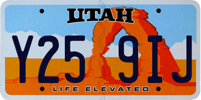 UT license plate Y259IJ