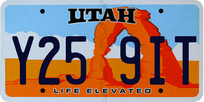 UT license plate Y259IT