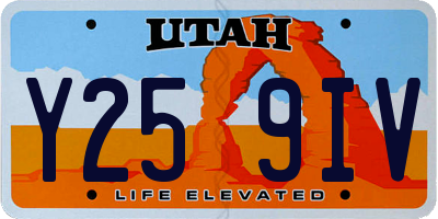 UT license plate Y259IV