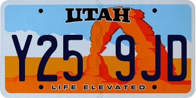 UT license plate Y259JD