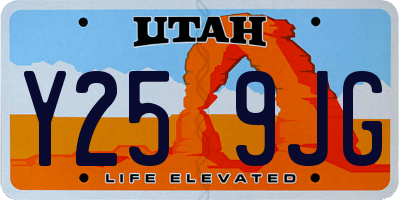 UT license plate Y259JG