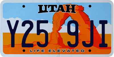 UT license plate Y259JI