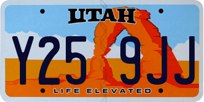 UT license plate Y259JJ