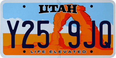 UT license plate Y259JQ