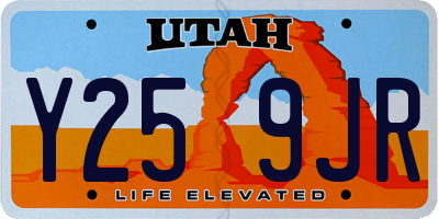 UT license plate Y259JR