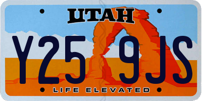 UT license plate Y259JS