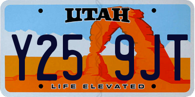 UT license plate Y259JT