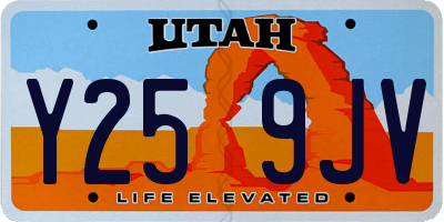 UT license plate Y259JV