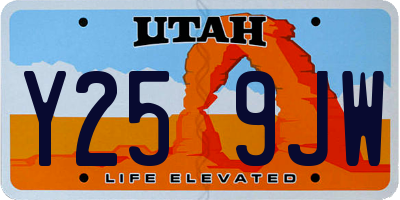 UT license plate Y259JW
