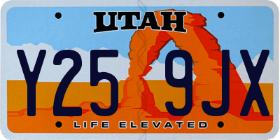 UT license plate Y259JX