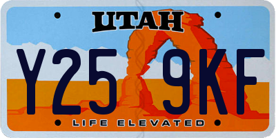 UT license plate Y259KF