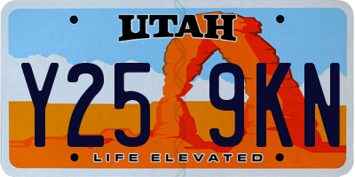 UT license plate Y259KN