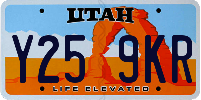 UT license plate Y259KR