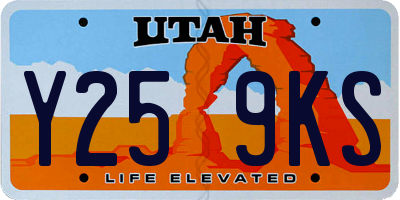 UT license plate Y259KS