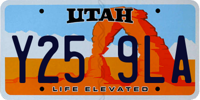 UT license plate Y259LA