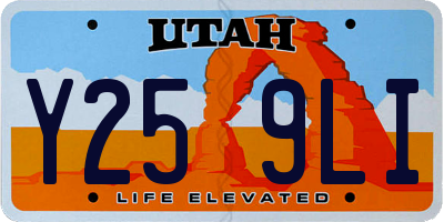 UT license plate Y259LI