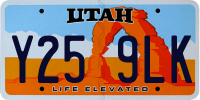 UT license plate Y259LK