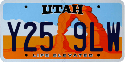 UT license plate Y259LW