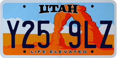 UT license plate Y259LZ