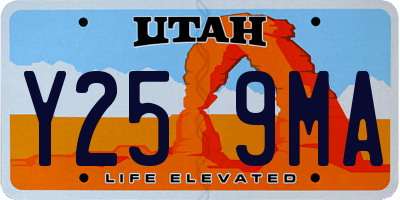 UT license plate Y259MA