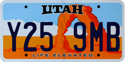 UT license plate Y259MB