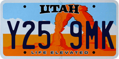 UT license plate Y259MK
