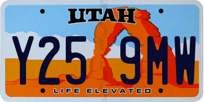 UT license plate Y259MW