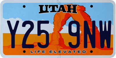 UT license plate Y259NW