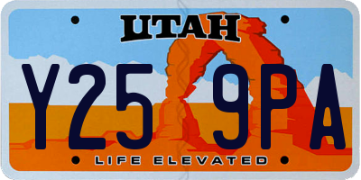 UT license plate Y259PA